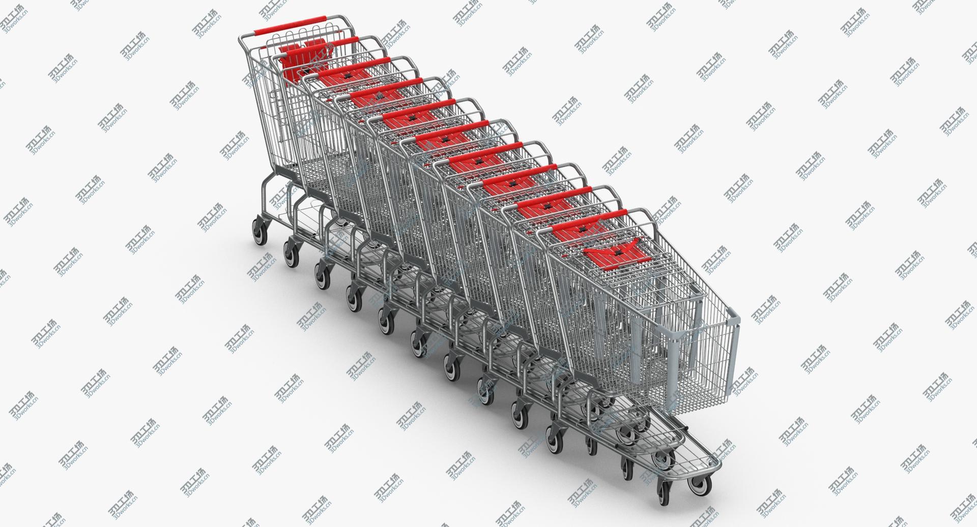 images/goods_img/2021040162/3D model Metal Shopping Carts 01 Red Row of 10/1.jpg
